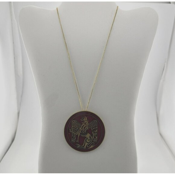 Metropolitan Museum Of Art MMA Necklace Winged Lion St Marks Brooch Red Enamel - Picture 14 of 16